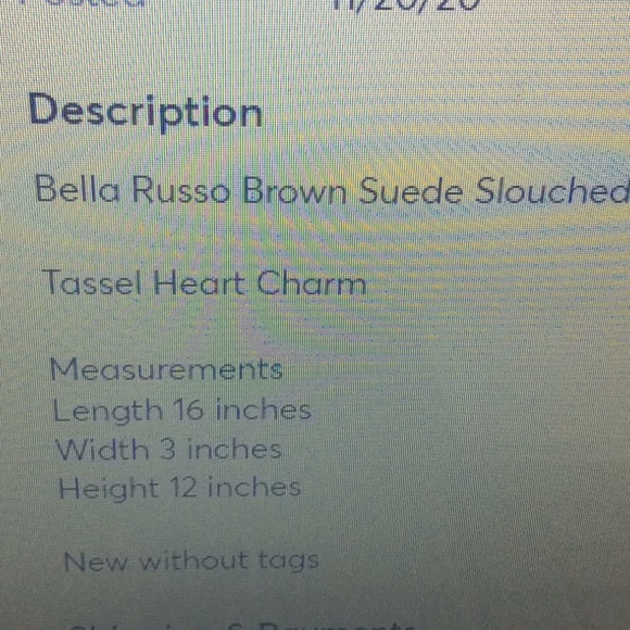 Bella Russo suede slouch handbag - Picture 8 of 8